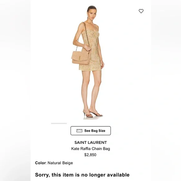 YSL Saint Laurent Raffia Bag - Picture 4 of 9